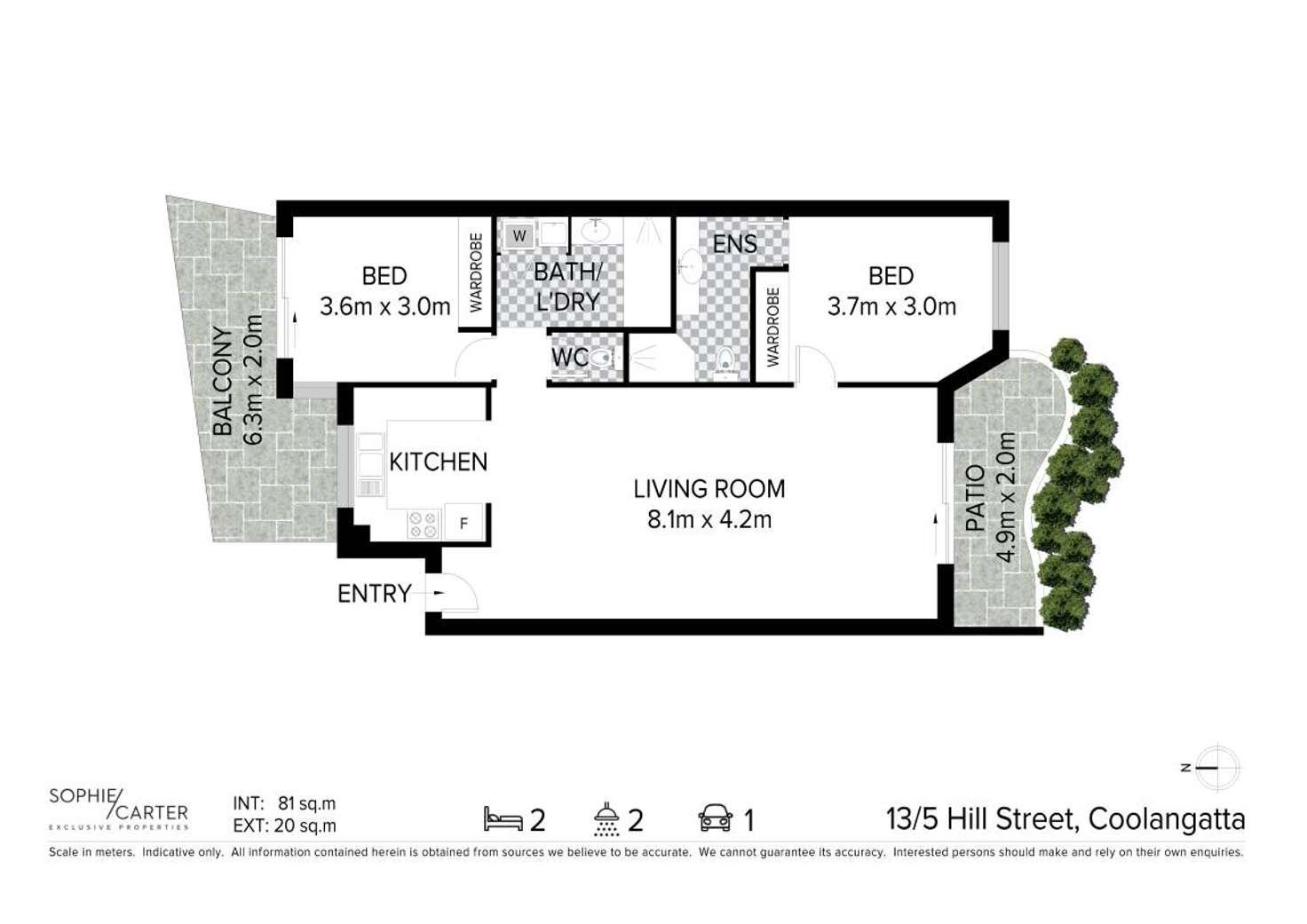 Floorplan of Homely unit listing, 13/5 Hill Street, Coolangatta QLD 4225