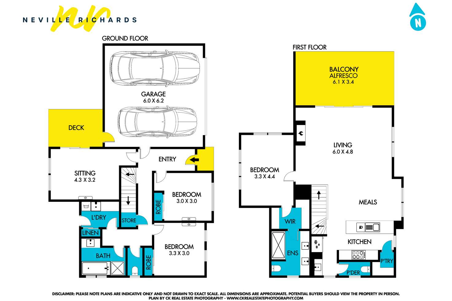 Floorplan of Homely townhouse listing, 1/18 Reaby Street, Portarlington VIC 3223