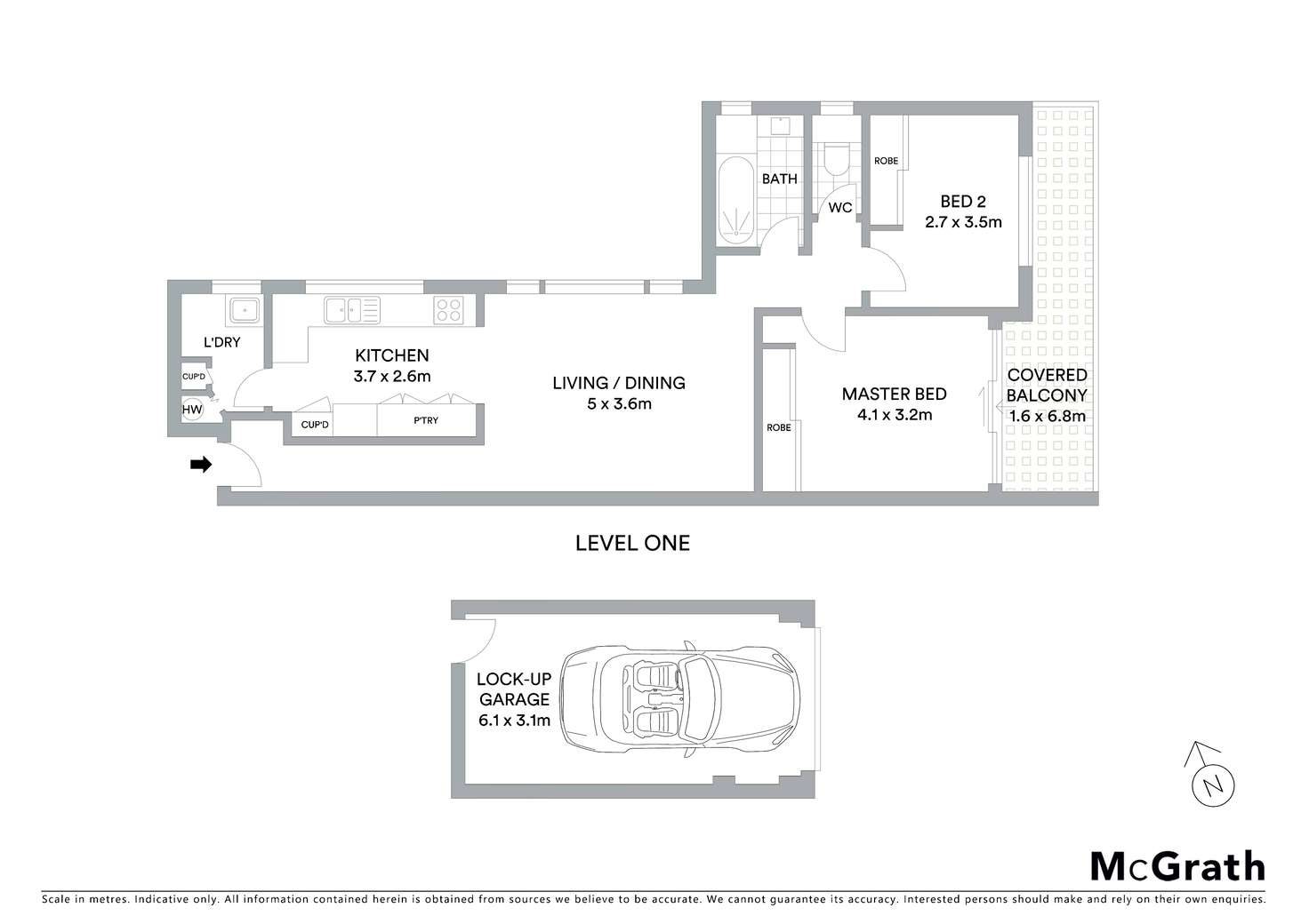 Floorplan of Homely apartment listing, 2/11 Curtis Street, Caringbah NSW 2229