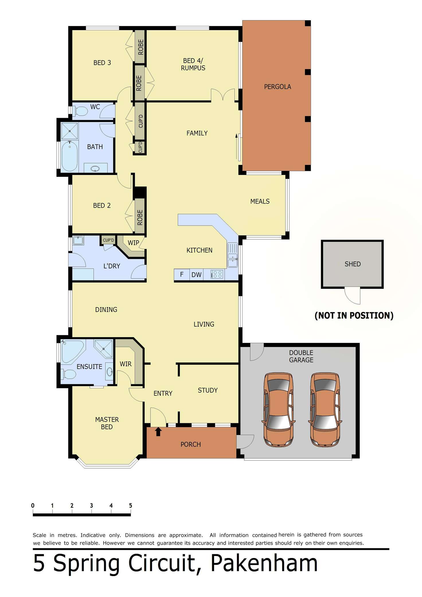 Floorplan of Homely house listing, 5 Spring Circuit, Pakenham VIC 3810