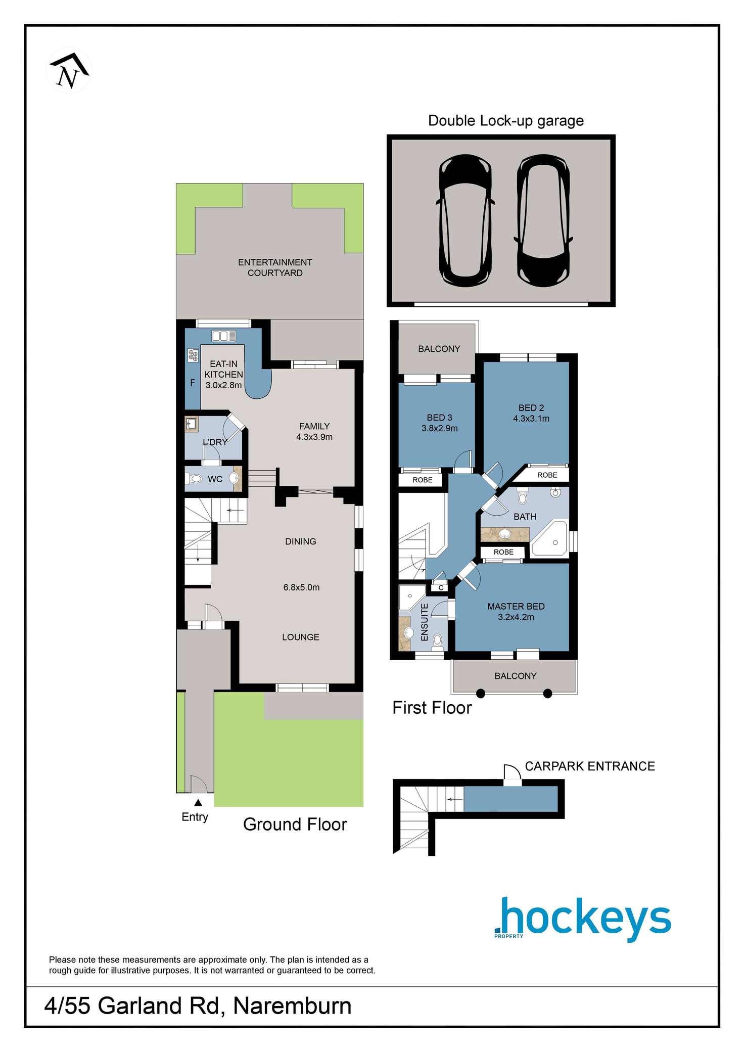 Floorplan of Homely townhouse listing, 4/55 Garland Road, Naremburn NSW 2065