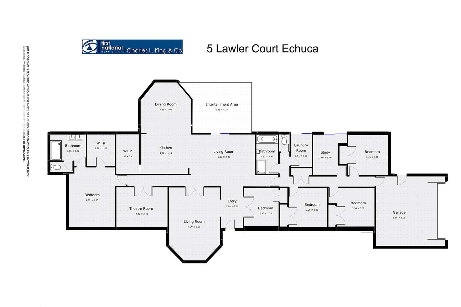 Floorplan of Homely house listing, 5 Lawler Court, Echuca VIC 3564