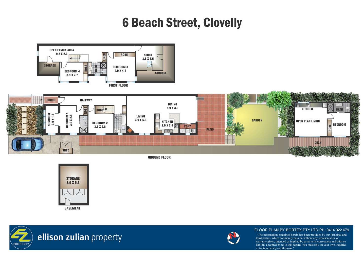 Floorplan of Homely semiDetached listing, 6 Beach Street, Clovelly NSW 2031