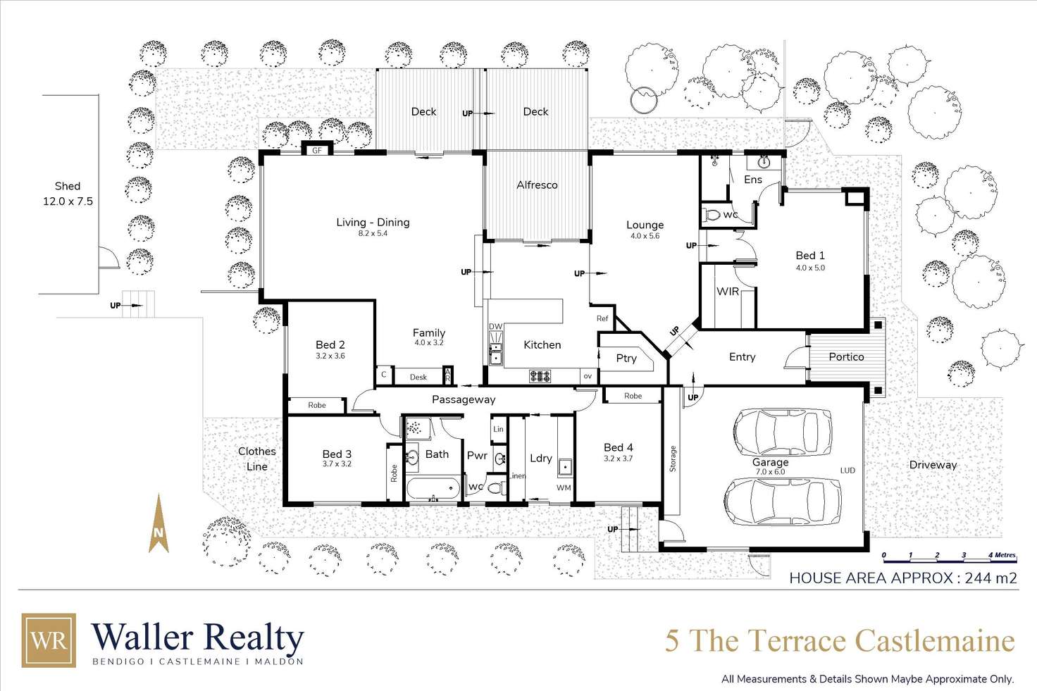 Floorplan of Homely house listing, 5 The Terrace, Castlemaine VIC 3450