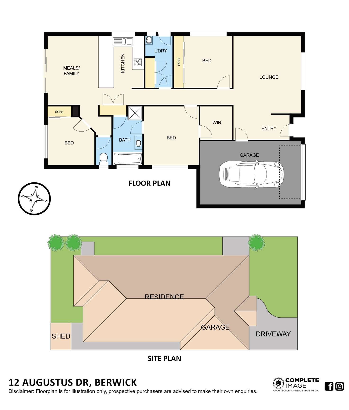 Floorplan of Homely house listing, 12 Augustus Drive, Berwick VIC 3806