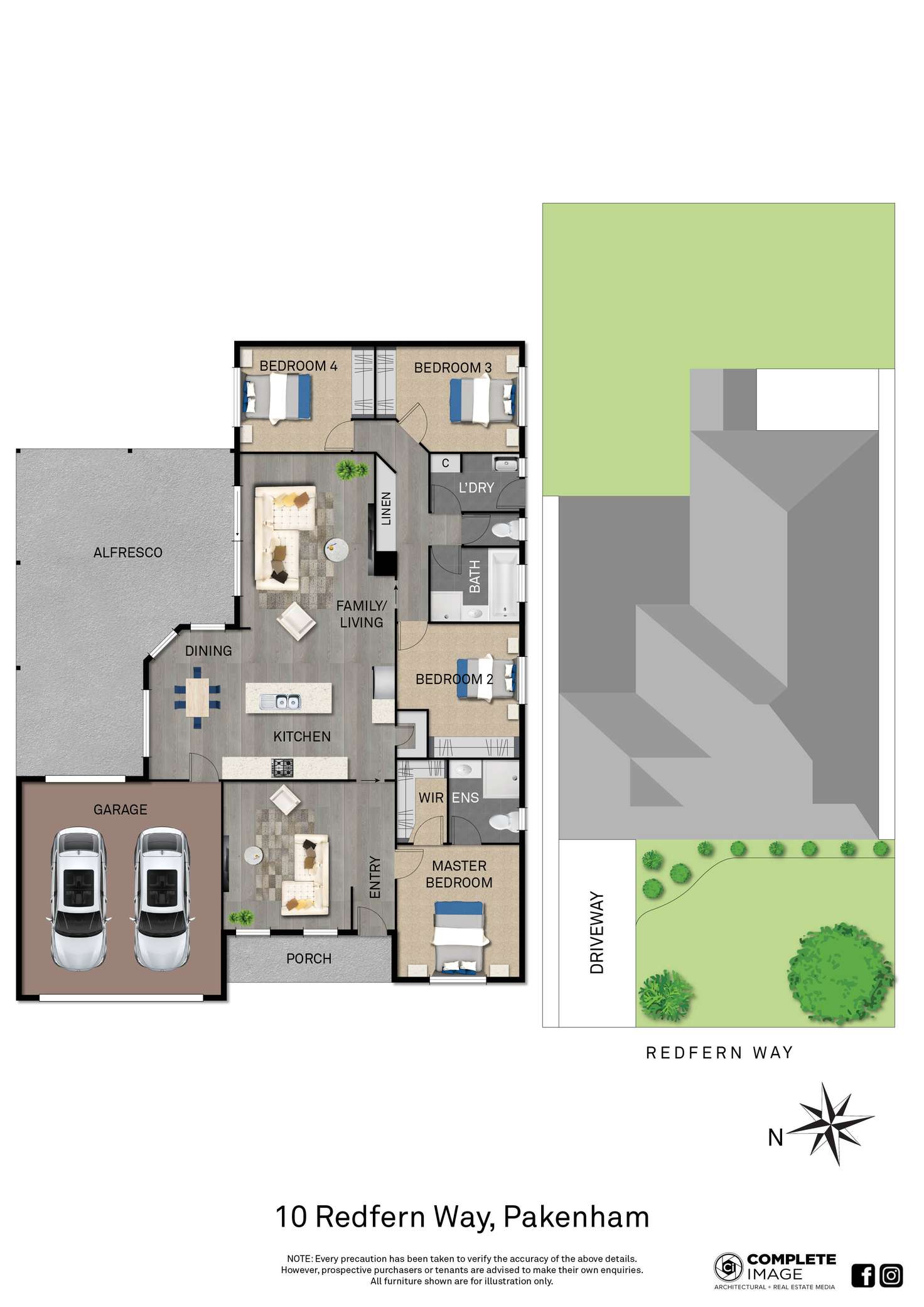 Floorplan of Homely house listing, 10 Redfern Way, Pakenham VIC 3810