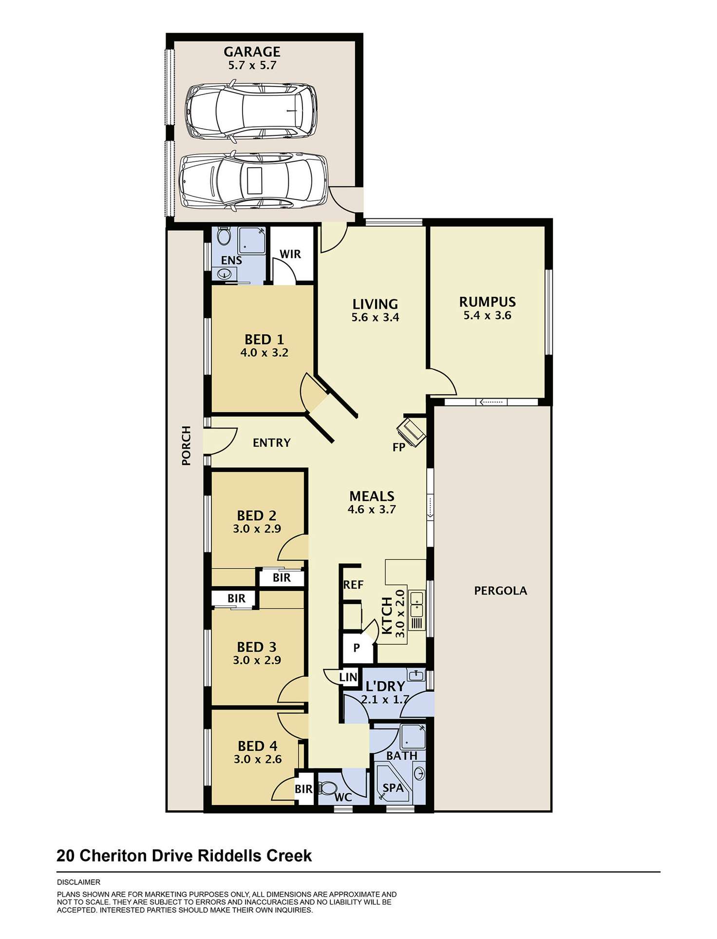 Floorplan of Homely house listing, 20 Cheriton Drive, Riddells Creek VIC 3431