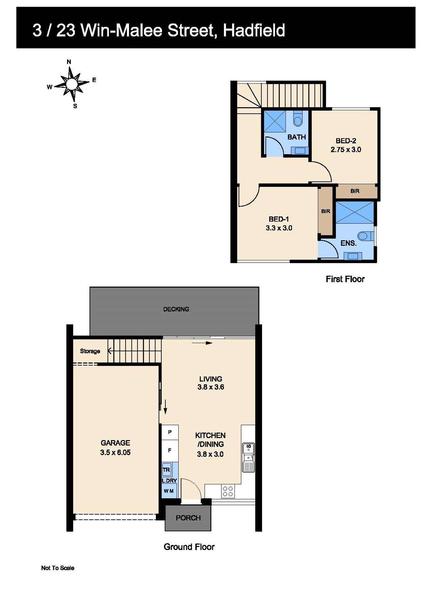 Floorplan of Homely unit listing, 3/23 Win-Malee Street, Hadfield VIC 3046