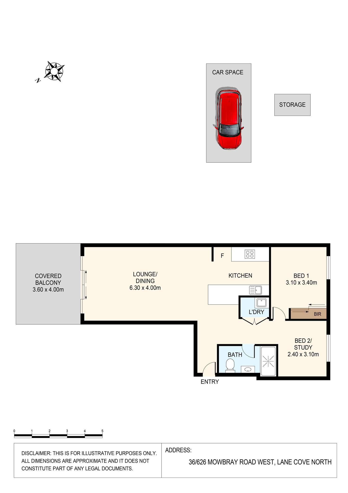 Floorplan of Homely apartment listing, 36/626 Mowbray Road, Lane Cove North NSW 2066