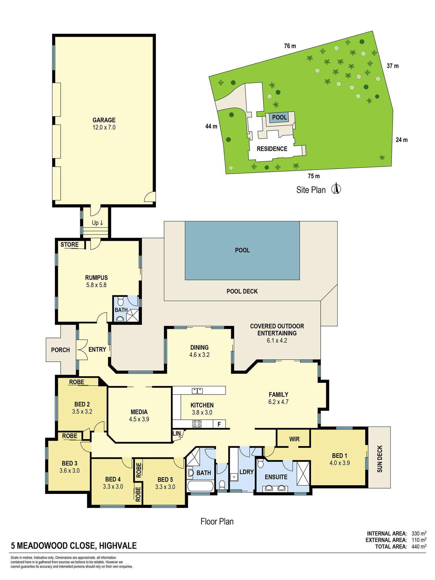 Floorplan of Homely house listing, 5 Meadowood Close, Highvale QLD 4520