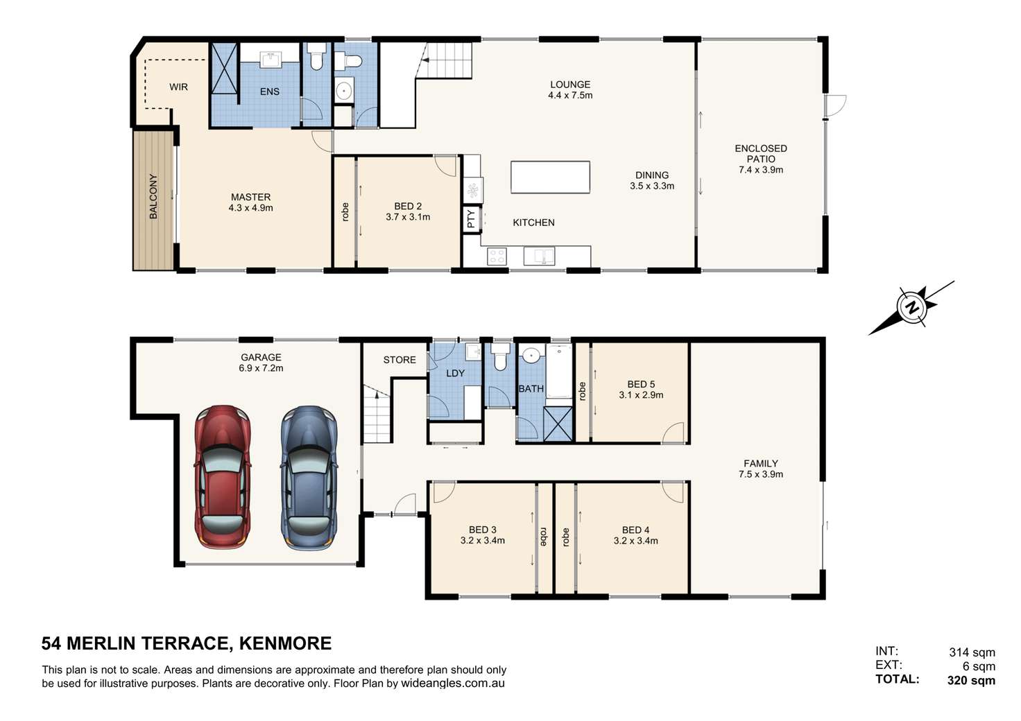 Floorplan of Homely house listing, 54 Merlin Terrace, Kenmore QLD 4069