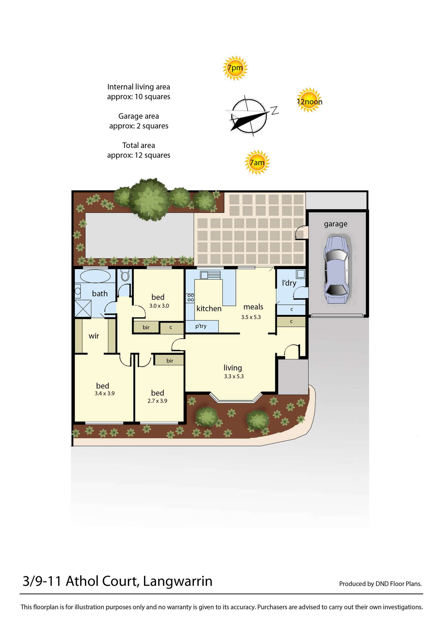 Floorplan of Homely unit listing, 3/9-11 Athol Court, Langwarrin VIC 3910