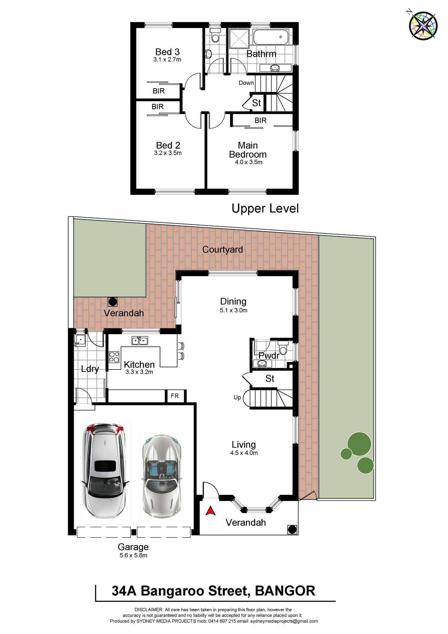 Floorplan of Homely semiDetached listing, 34A Bangaroo Street, Bangor NSW 2234