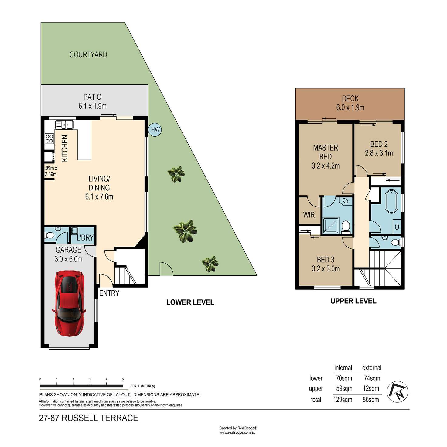 Floorplan of Homely townhouse listing, 27/87 Russell Terrace, Indooroopilly QLD 4068