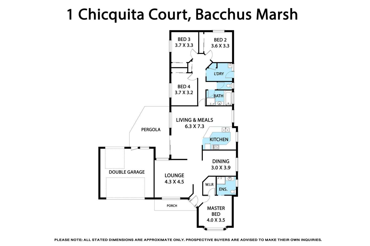 Floorplan of Homely house listing, 1 Chicquita Court, Bacchus Marsh VIC 3340