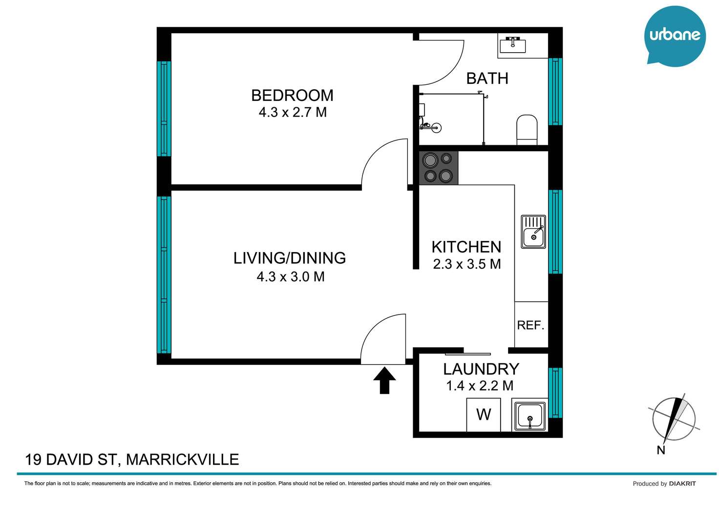 Floorplan of Homely apartment listing, 5/19 David Street, Marrickville NSW 2204