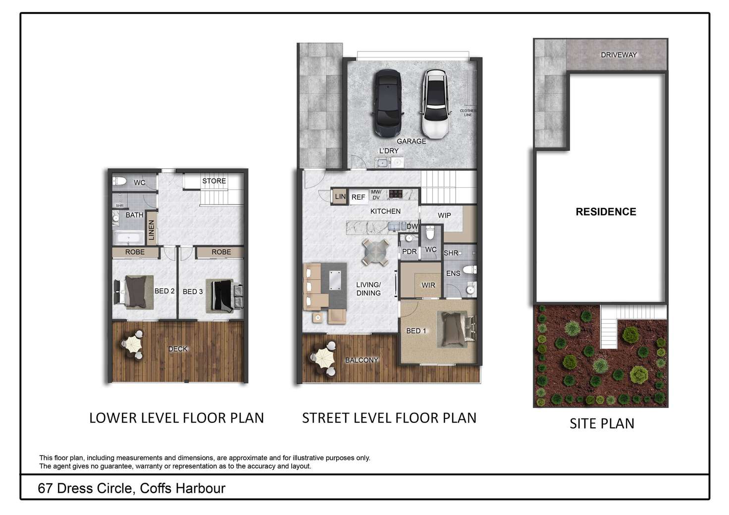 Floorplan of Homely townhouse listing, 67 Dress Circle, Coffs Harbour NSW 2450