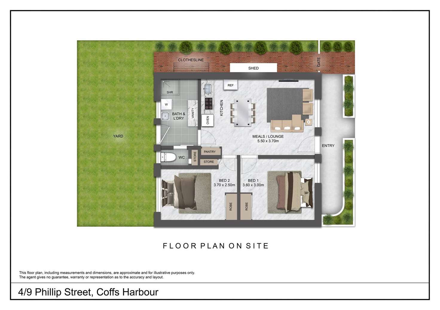 Floorplan of Homely unit listing, 4/9 Phillip Street, Coffs Harbour NSW 2450