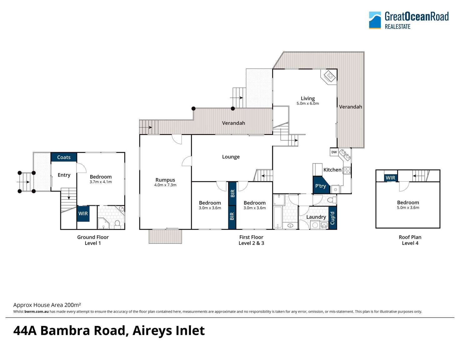 Floorplan of Homely house listing, 44A Bambra Road, Aireys Inlet VIC 3231