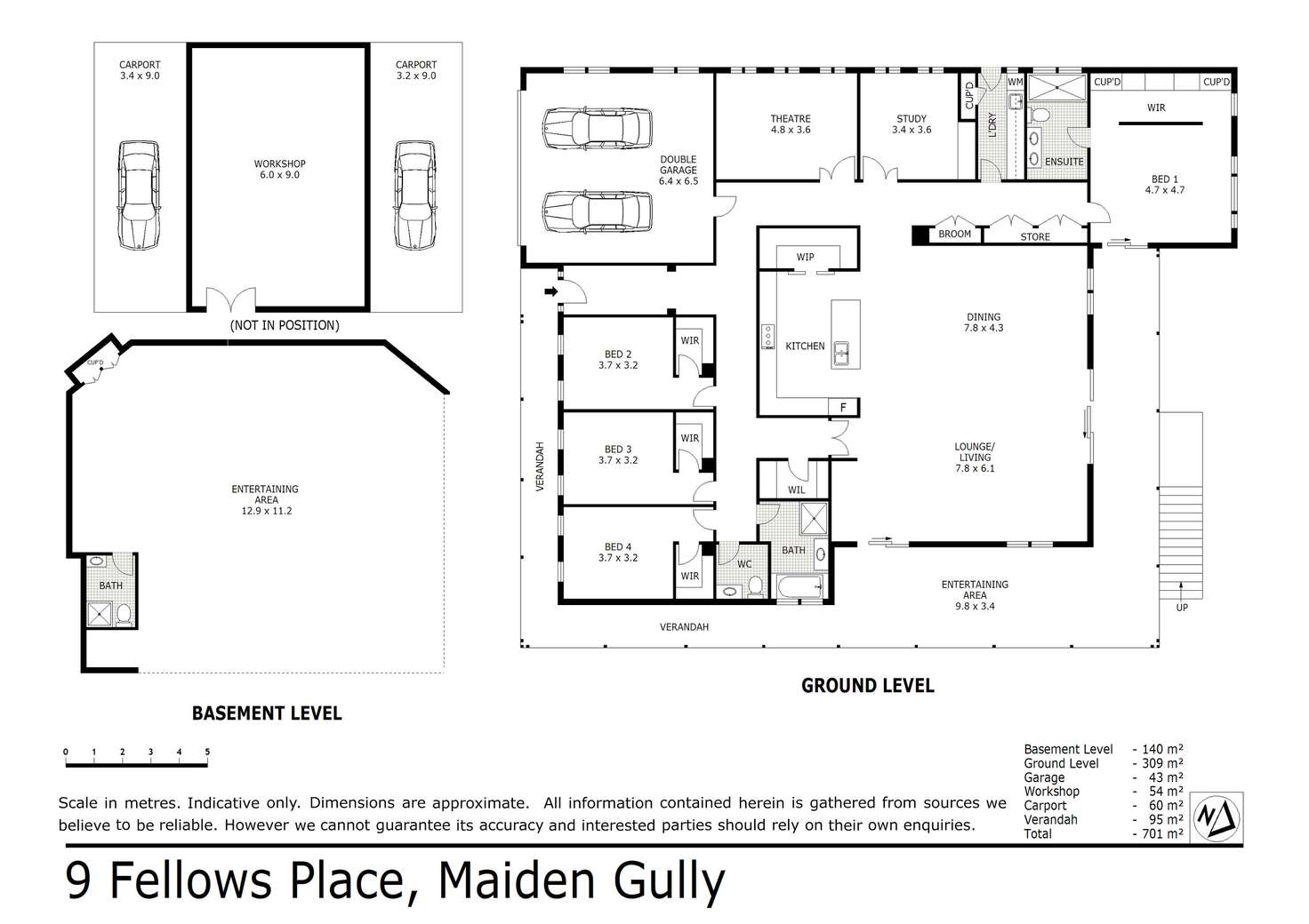 Floorplan of Homely house listing, 9 Fellows Place, Maiden Gully VIC 3551