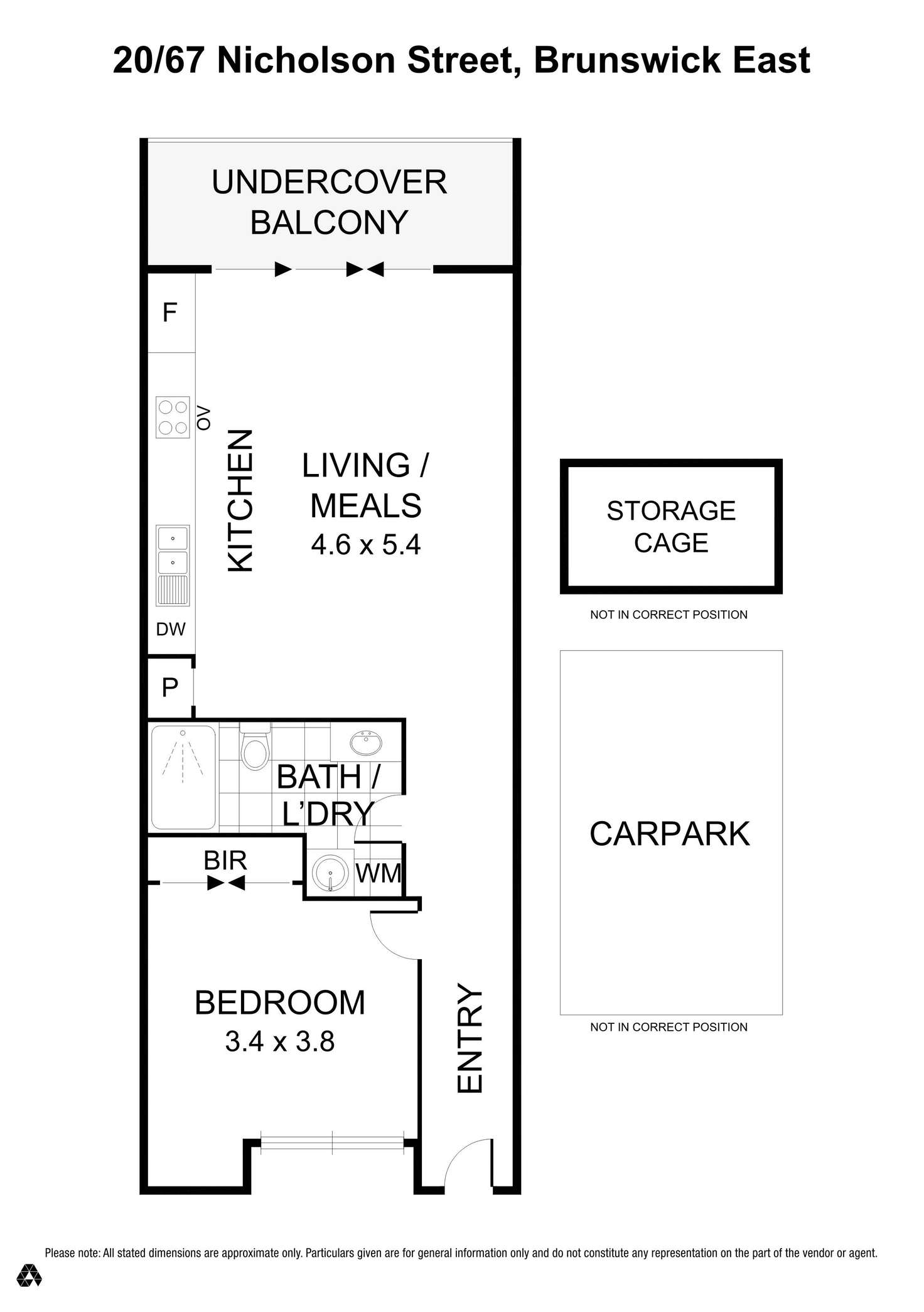 Floorplan of Homely apartment listing, 20/67 Nicholson Street, Brunswick East VIC 3057