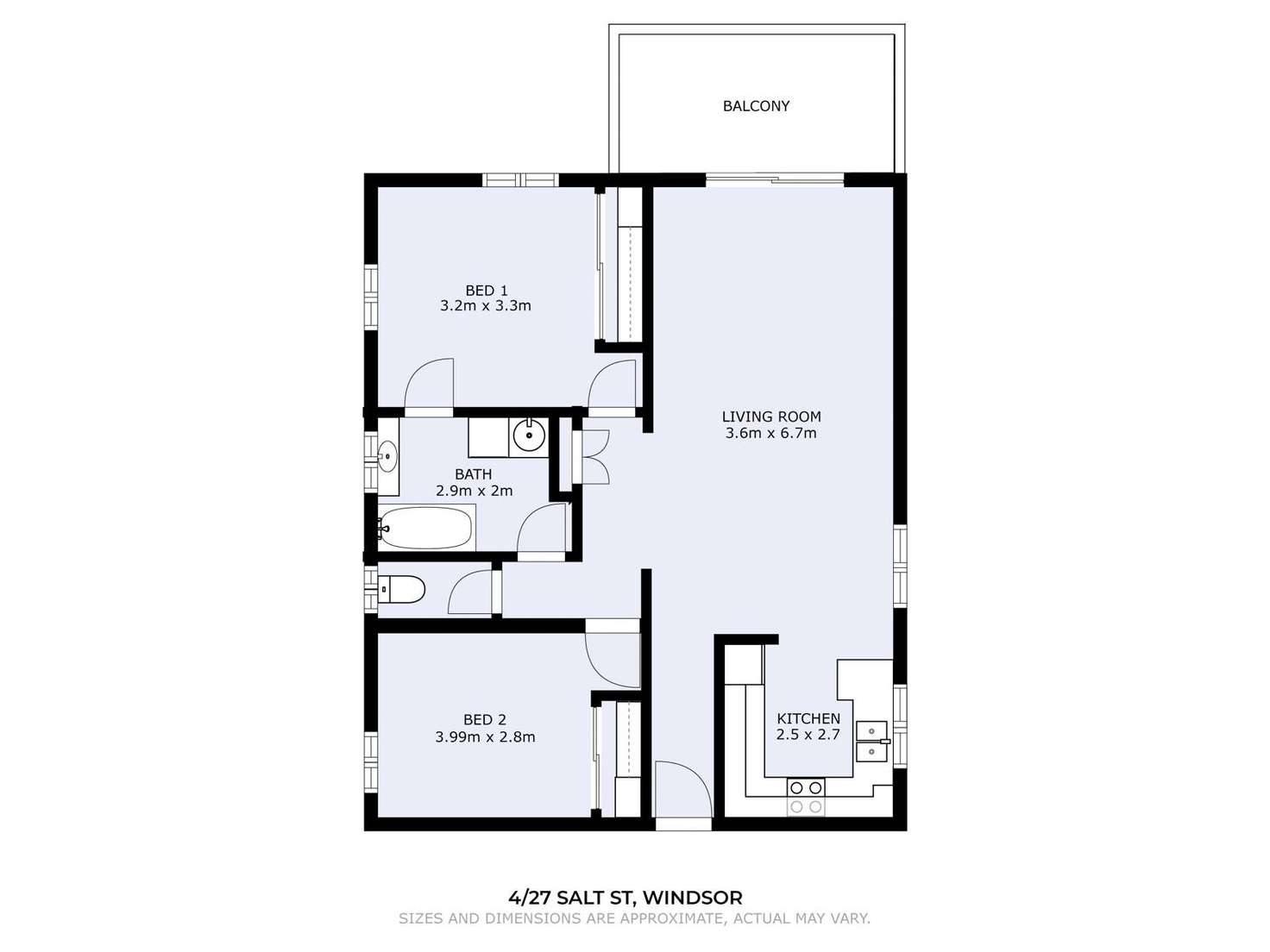 Floorplan of Homely apartment listing, 4/27 Salt Street, Windsor QLD 4030