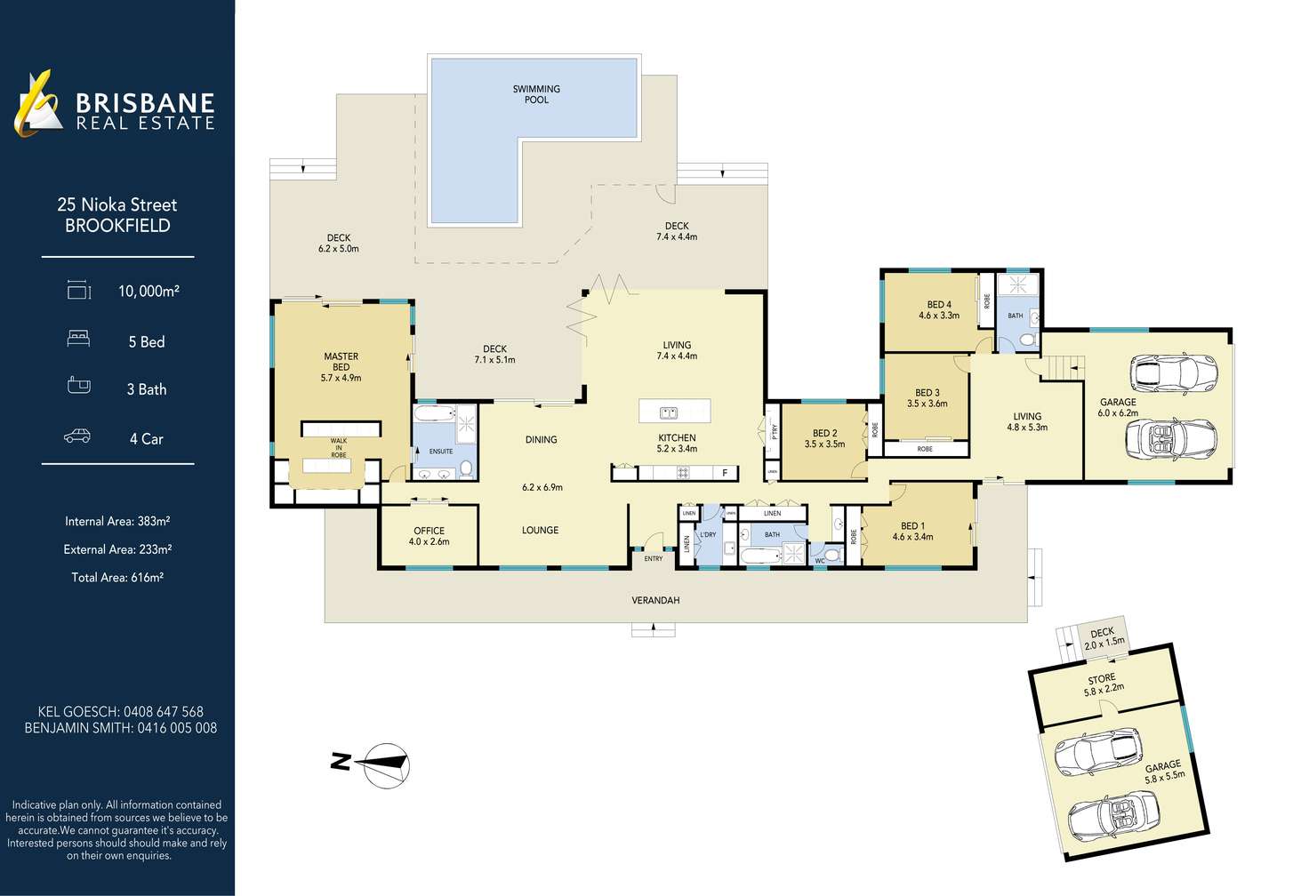 Floorplan of Homely acreageSemiRural listing, 25 Nioka Street, Brookfield QLD 4069