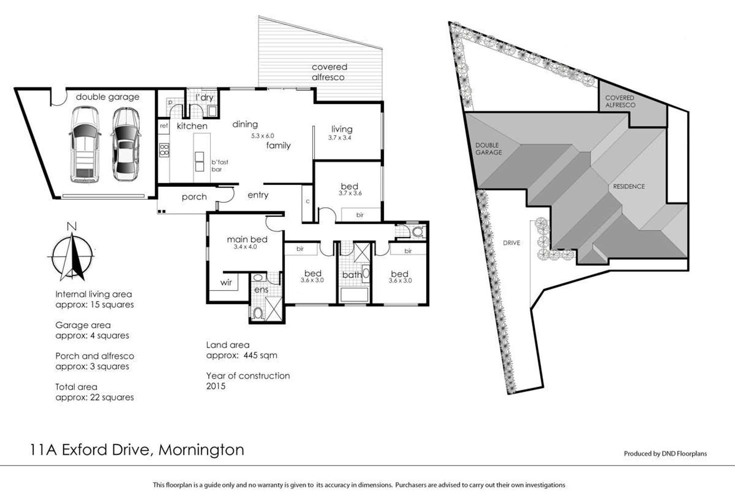 Floorplan of Homely house listing, 11A Exford Drive, Mornington VIC 3931