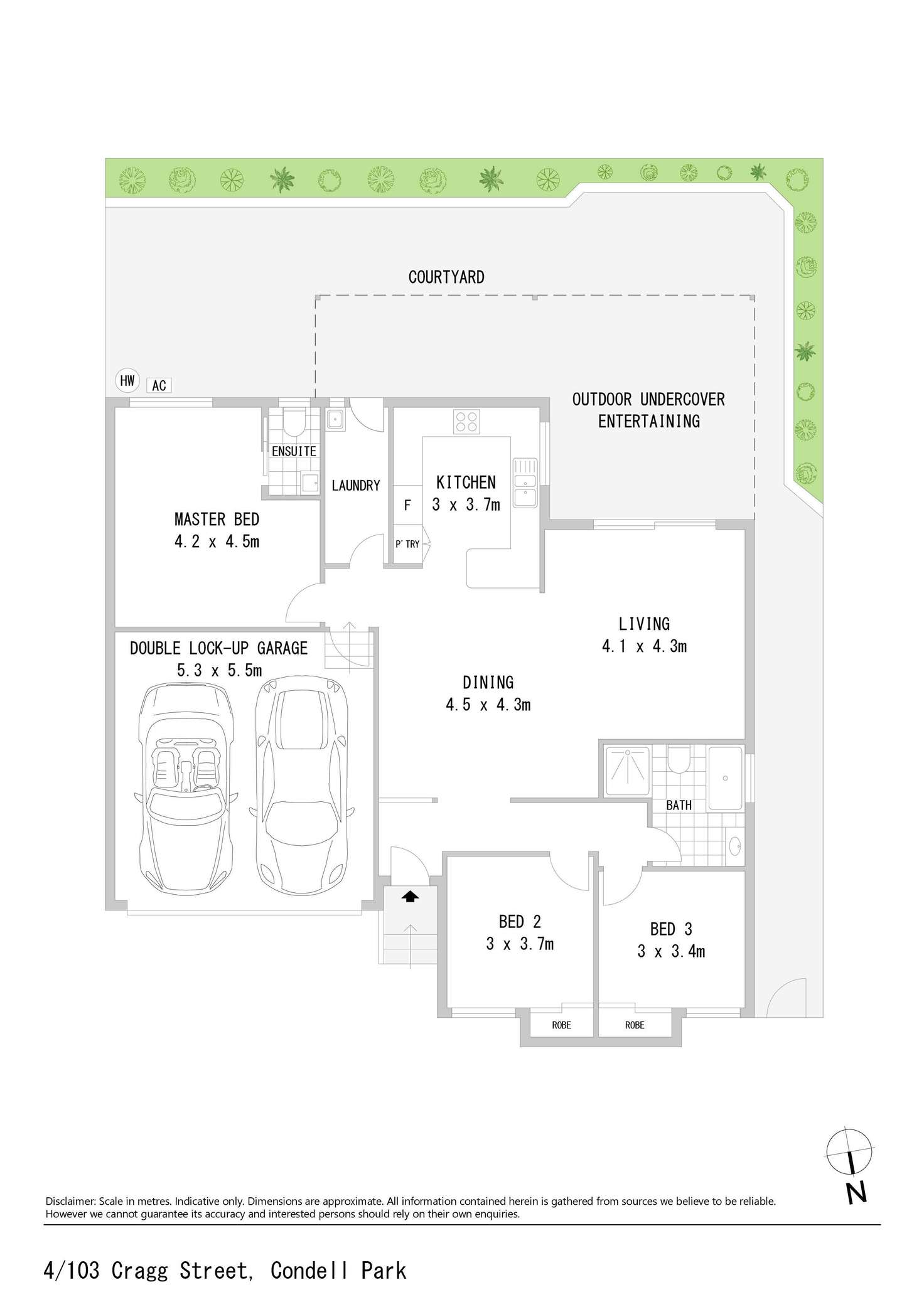 Floorplan of Homely villa listing, 4/103 Cragg Street, Condell Park NSW 2200