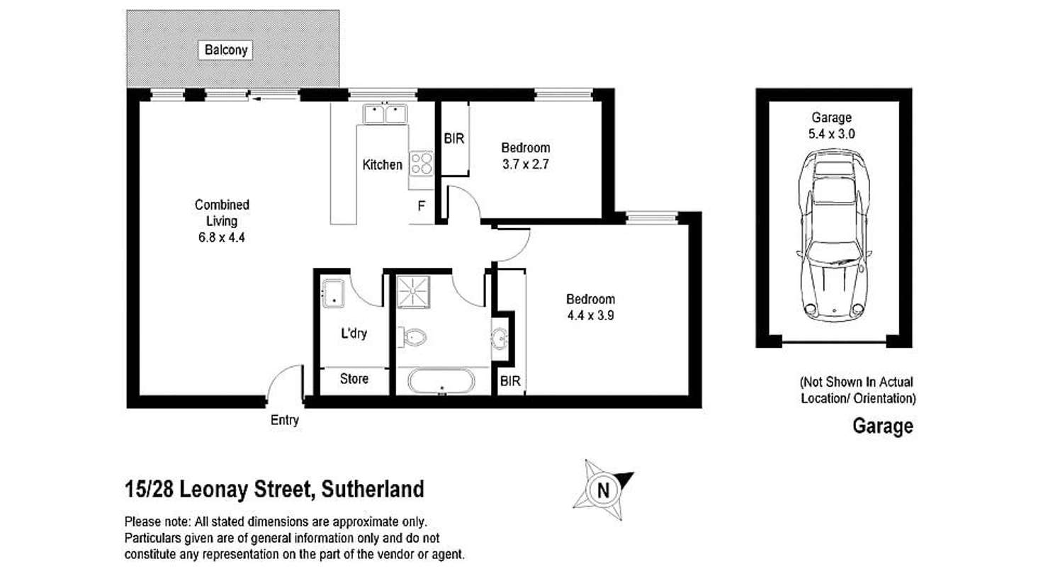 Floorplan of Homely apartment listing, 15/28 Leonay Street, Sutherland NSW 2232