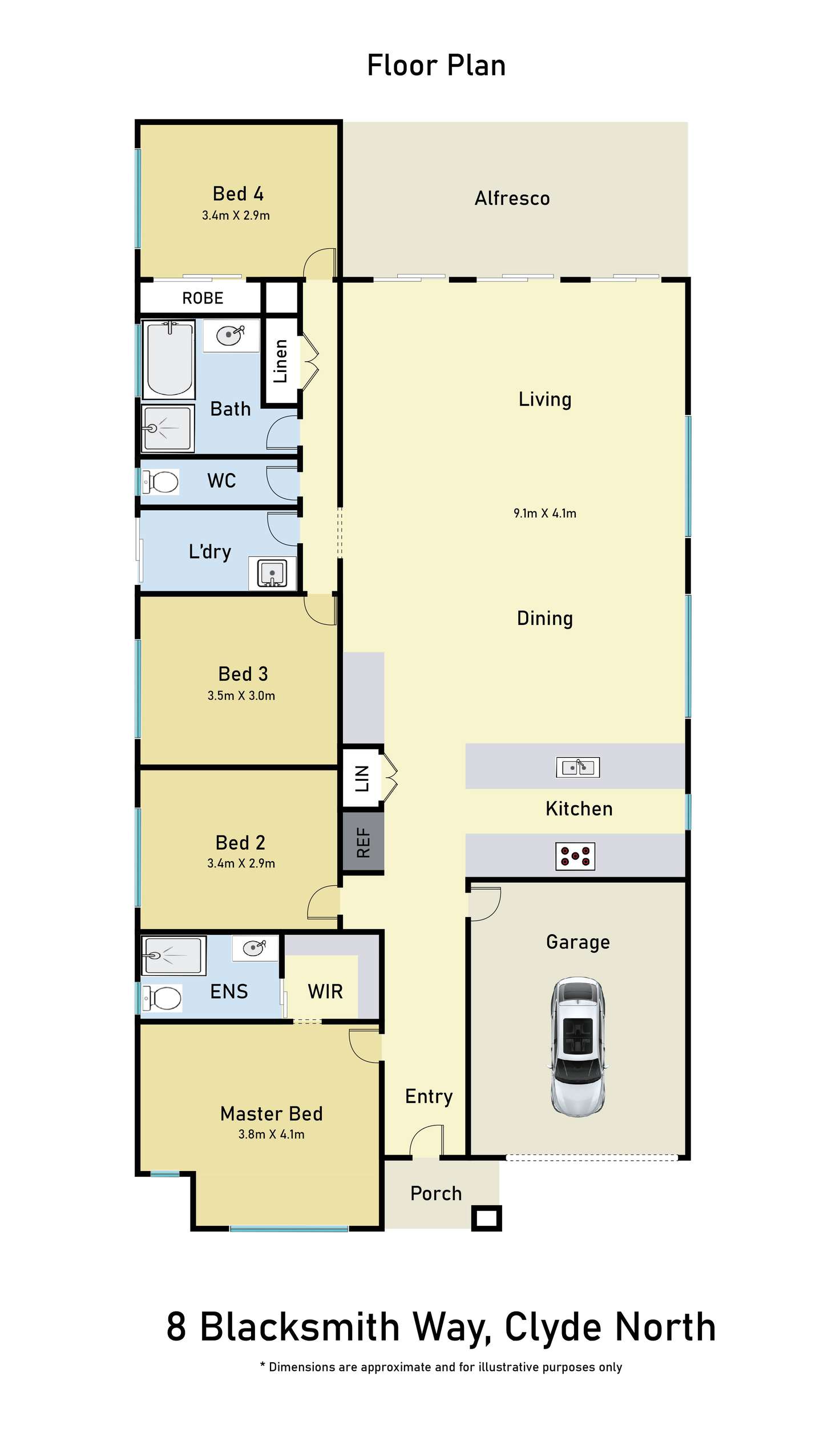 Floorplan of Homely house listing, 8 Blacksmith Way, Clyde North VIC 3978