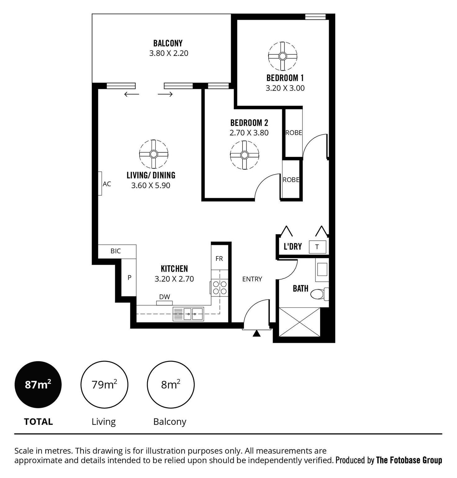 Floorplan of Homely apartment listing, 611/4 Fifth Street, Bowden SA 5007