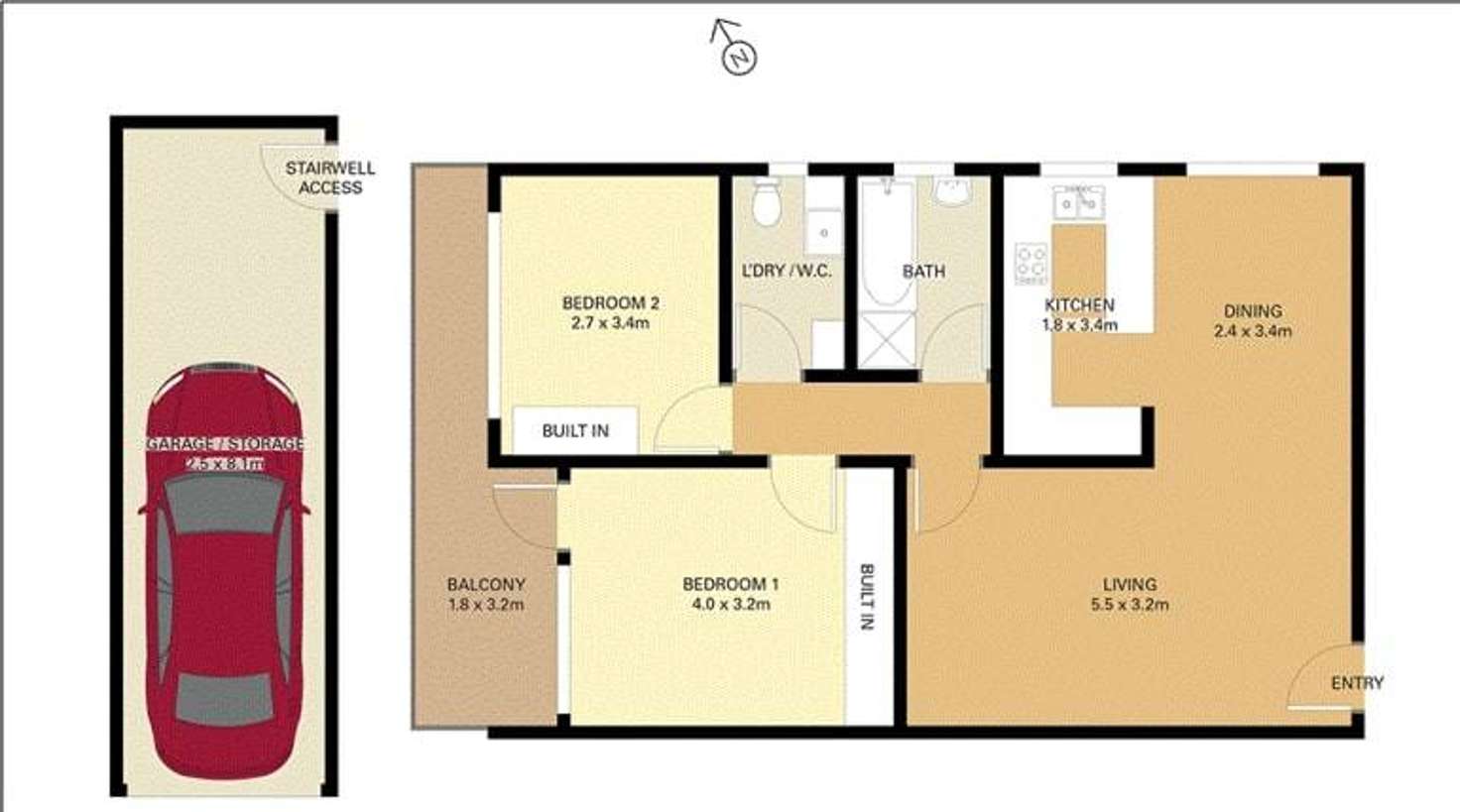 Floorplan of Homely apartment listing, 12/44-46 Crawford Road, Brighton-Le-Sands NSW 2216