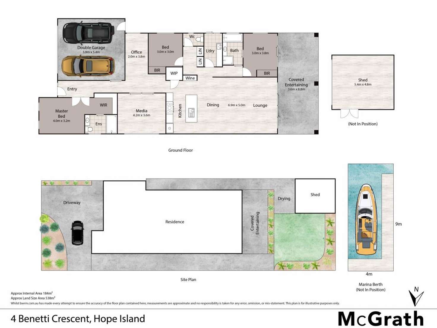 Floorplan of Homely house listing, 4 Benetti Crescent, Hope Island QLD 4212