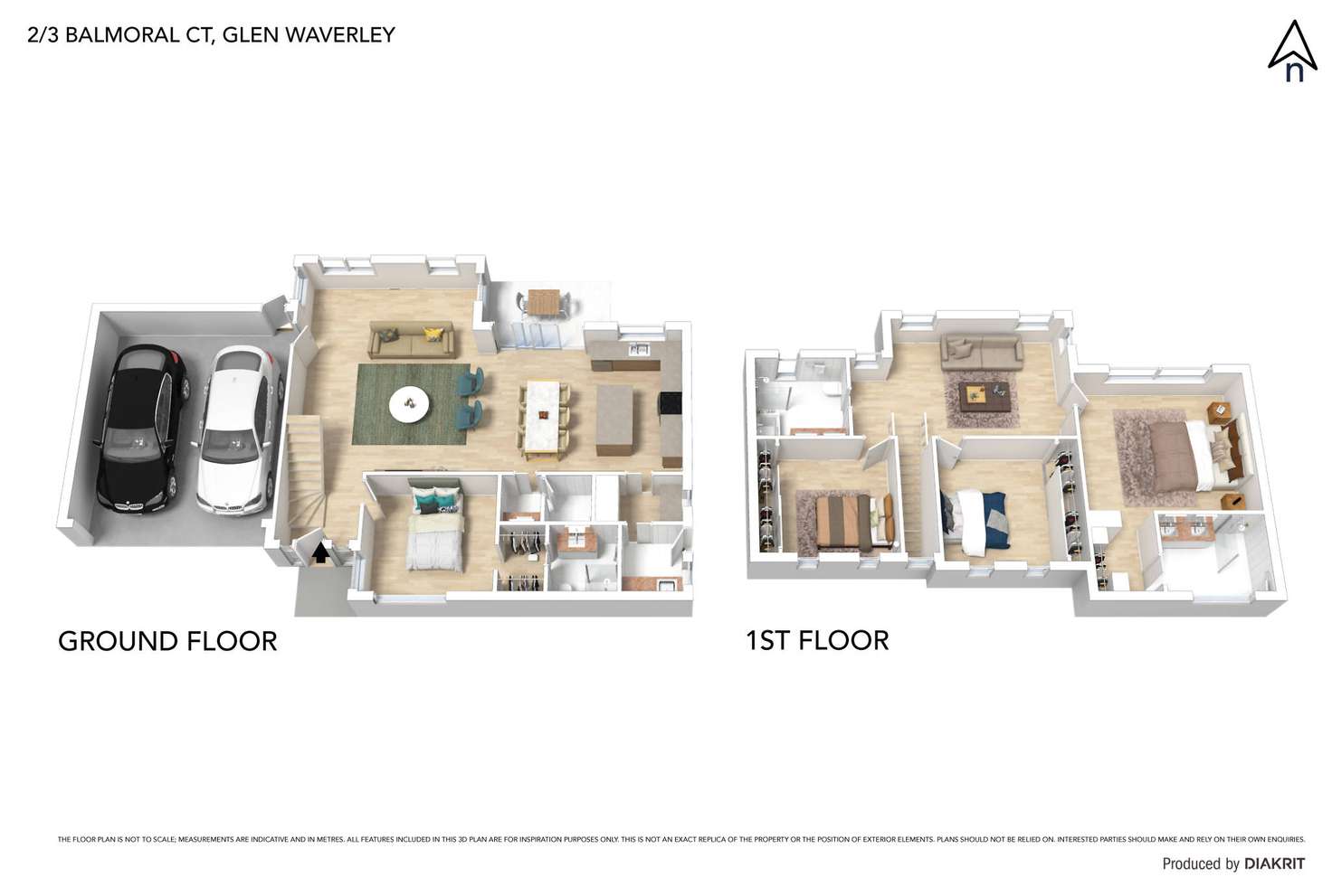 Floorplan of Homely townhouse listing, 2/3 Balmoral Court, Glen Waverley VIC 3150