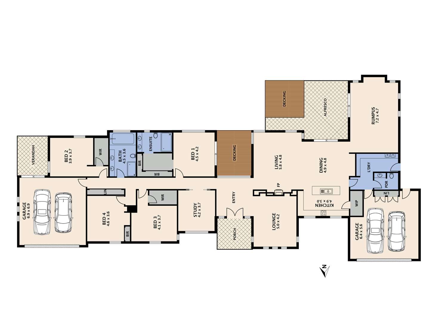 Floorplan of Homely house listing, 6 Rangeview Close, Mickleham VIC 3064