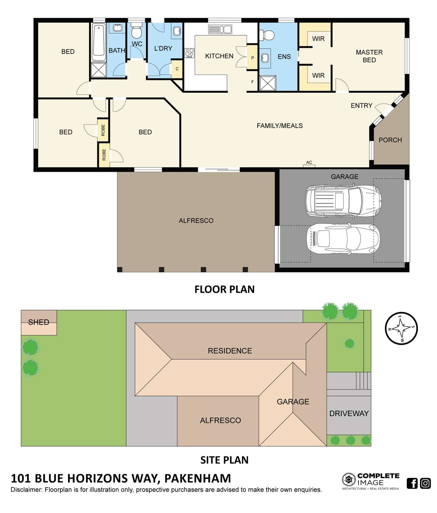 Floorplan of Homely house listing, 101 Blue Horizons Way, Pakenham VIC 3810