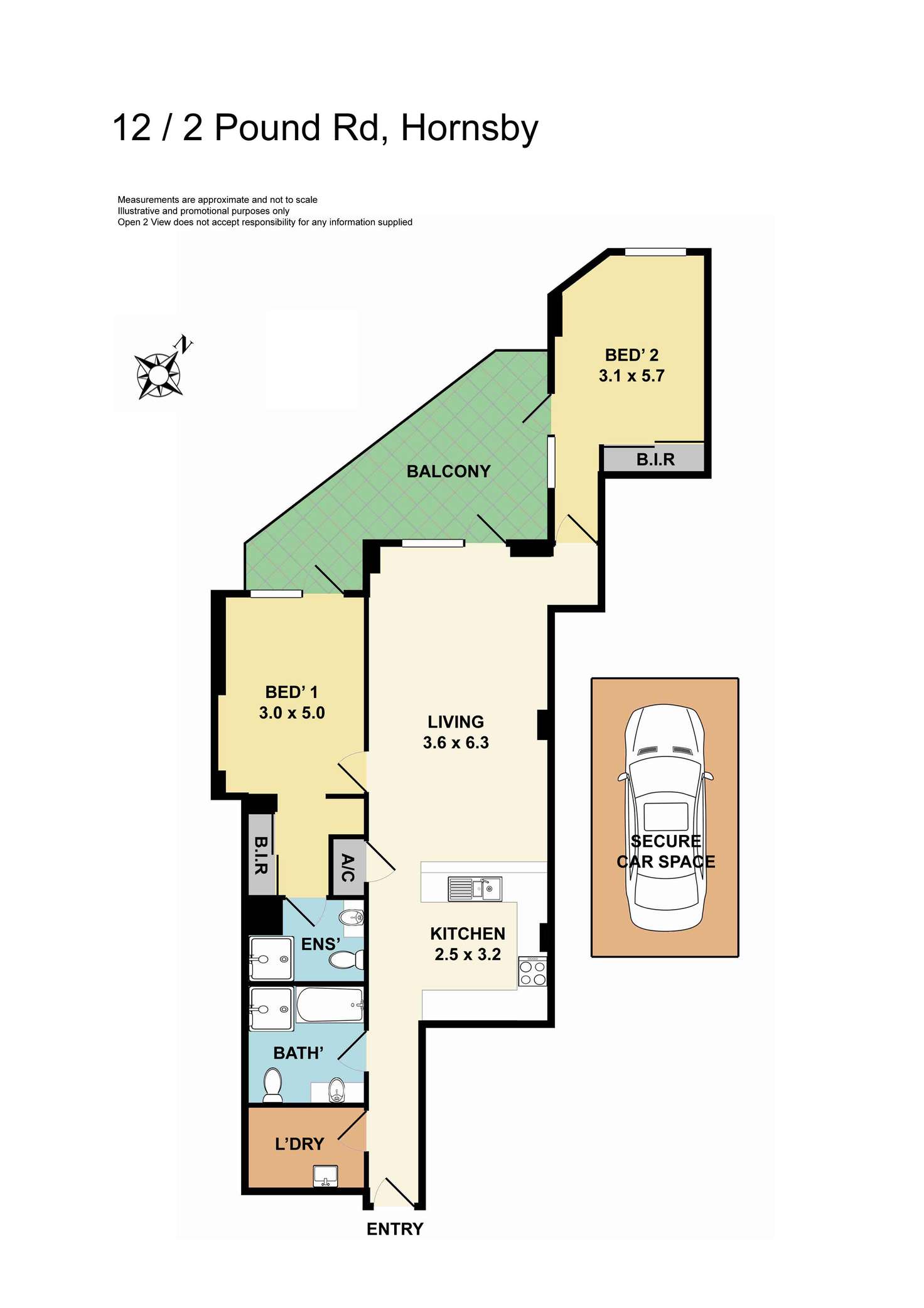 Floorplan of Homely apartment listing, 12/2 Pound Road, Hornsby NSW 2077