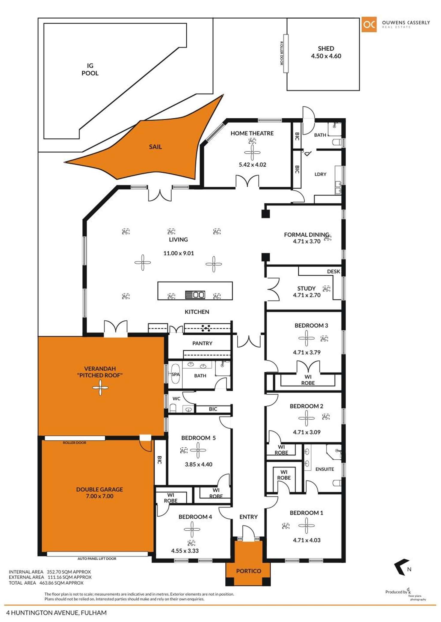 Floorplan of Homely house listing, 4 Huntington Avenue, Fulham SA 5024