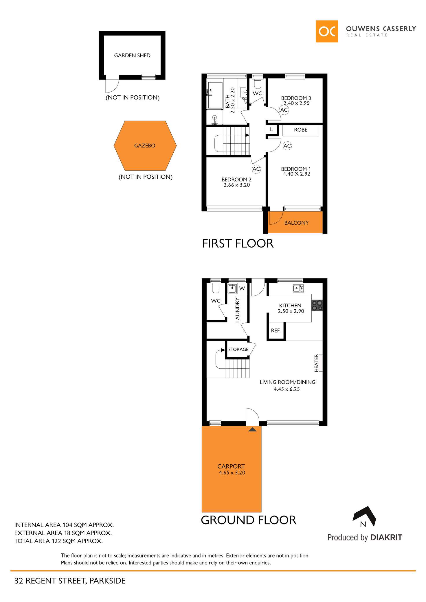 Floorplan of Homely townhouse listing, 32 Regent Street, Parkside SA 5063