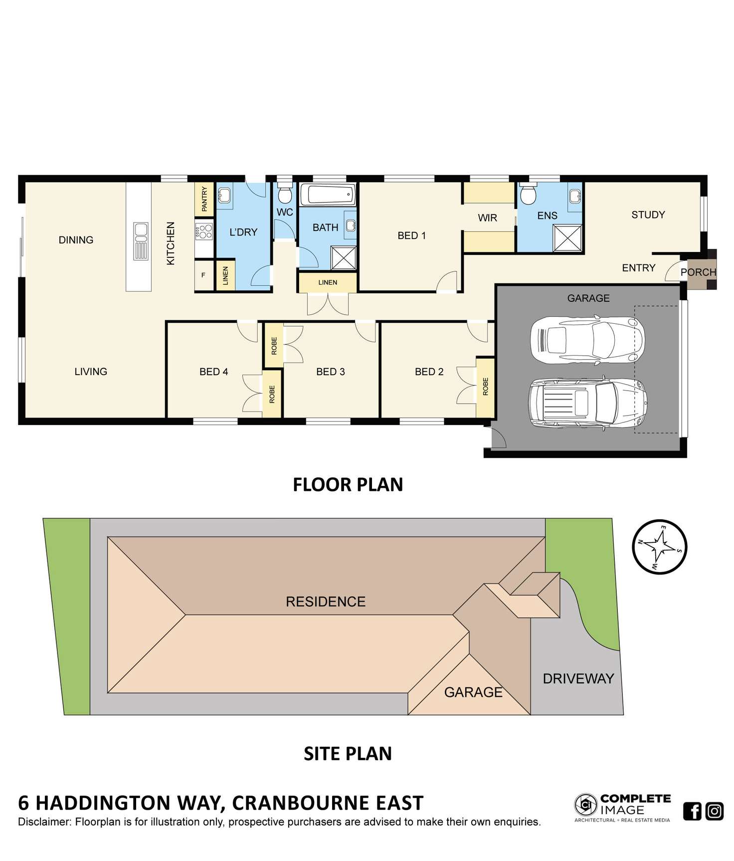 Floorplan of Homely house listing, 6 Haddington Way, Cranbourne East VIC 3977