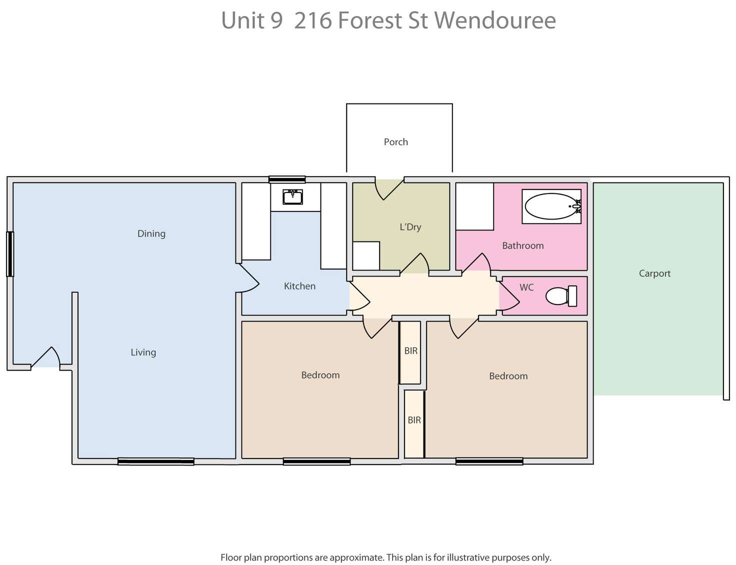 Floorplan of Homely unit listing, 9/216 Forest Street, Wendouree VIC 3355