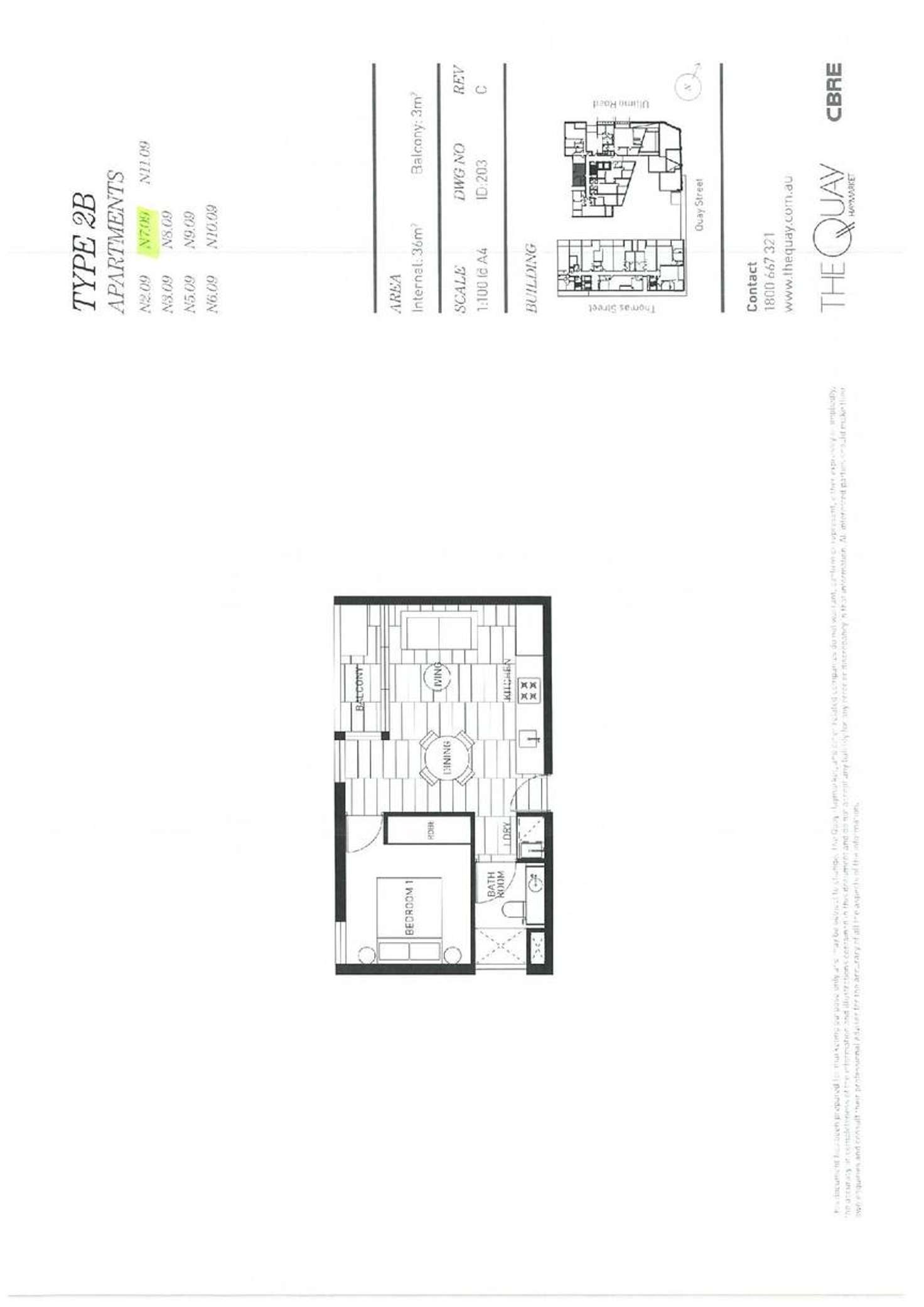 Floorplan of Homely apartment listing, N1109/33 Ultimo Road, Haymarket NSW 2000