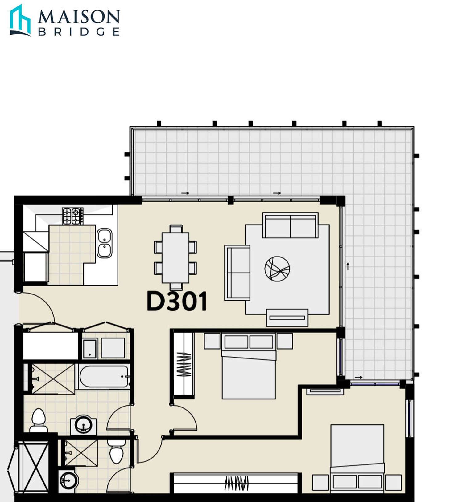 Floorplan of Homely apartment listing, D301/48-56 Derby Street, Kingswood NSW 2747