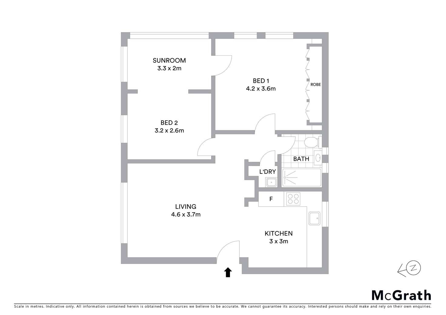 Floorplan of Homely apartment listing, 4/7 Prince Street, Randwick NSW 2031
