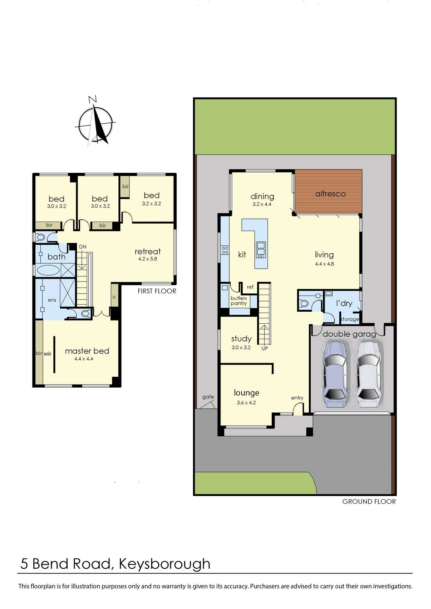 Floorplan of Homely house listing, 5 Bend Road, Keysborough VIC 3173