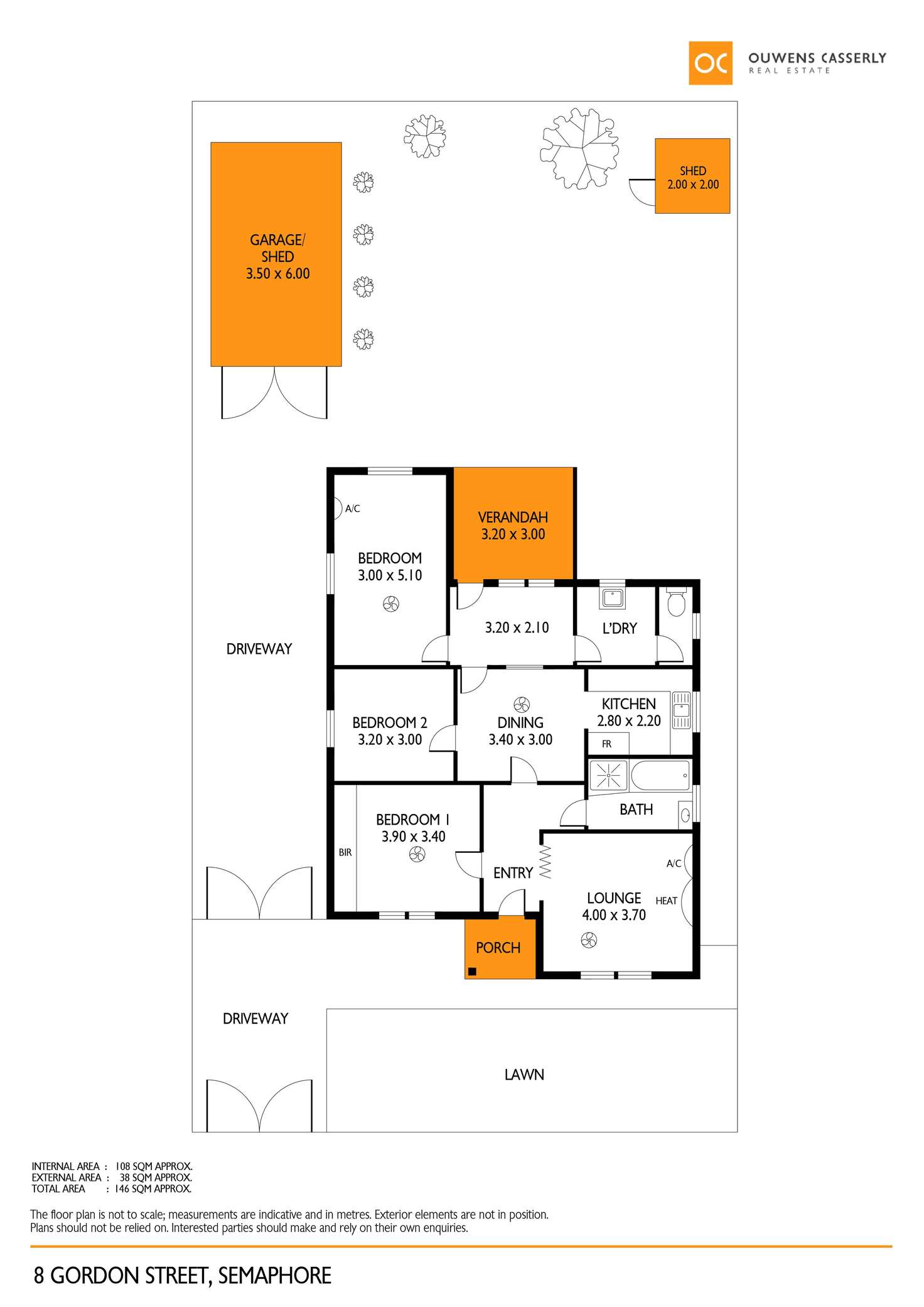 Floorplan of Homely house listing, 8 Gordon Street, Semaphore Park SA 5019