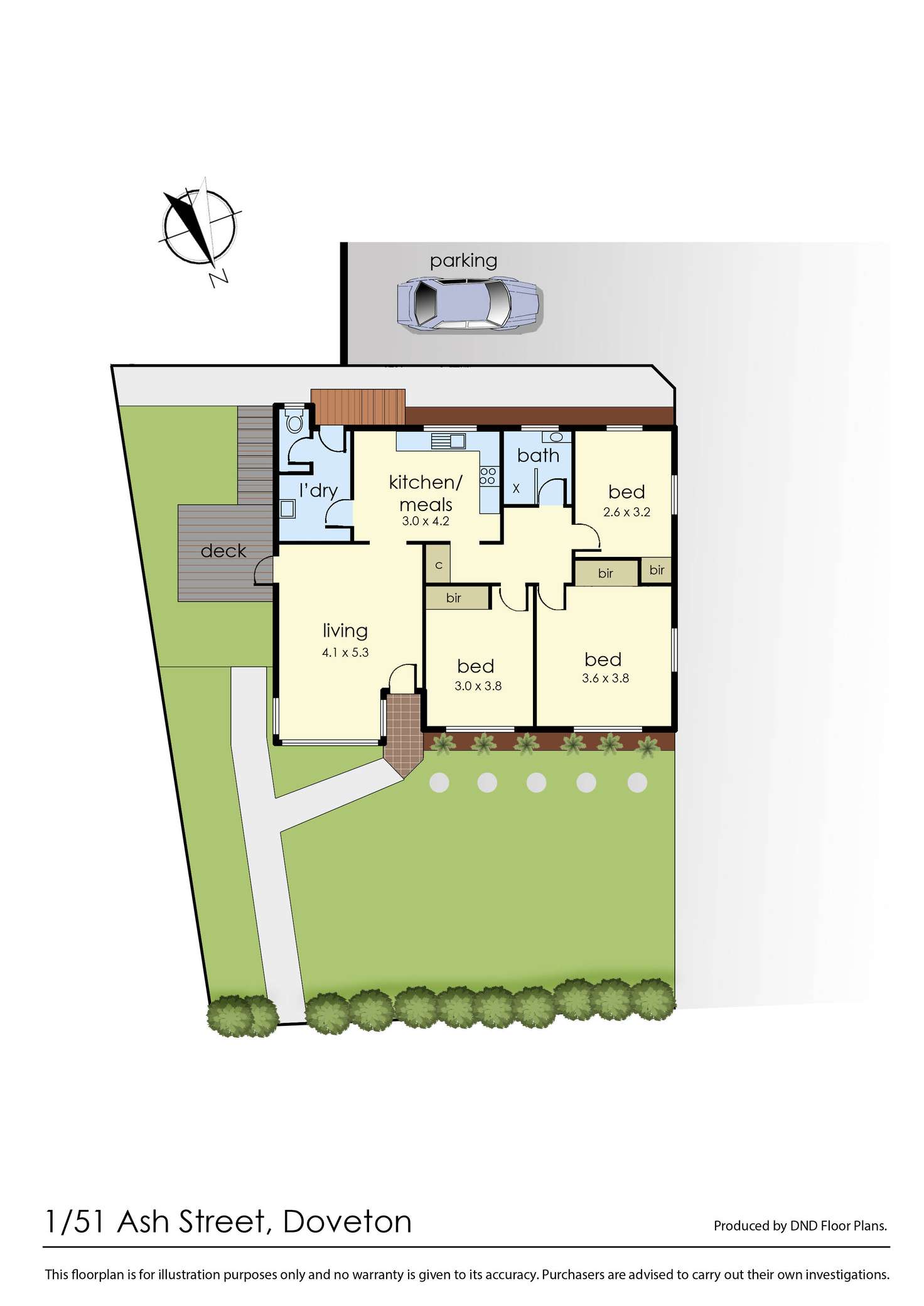 Floorplan of Homely unit listing, 1/51 Ash Street, Doveton VIC 3177