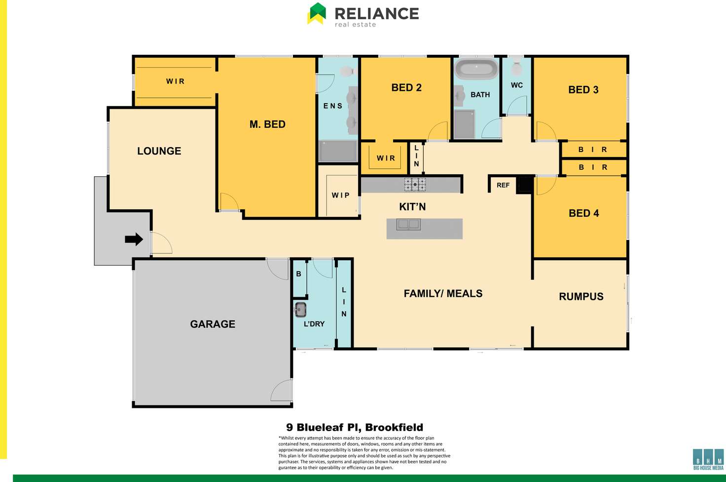 Floorplan of Homely house listing, 9 Blueleaf Place, Brookfield VIC 3338
