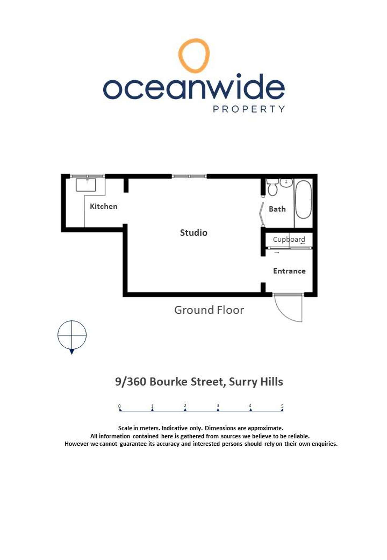 Floorplan of Homely unit listing, 9/360 Bourke Street, Surry Hills NSW 2010